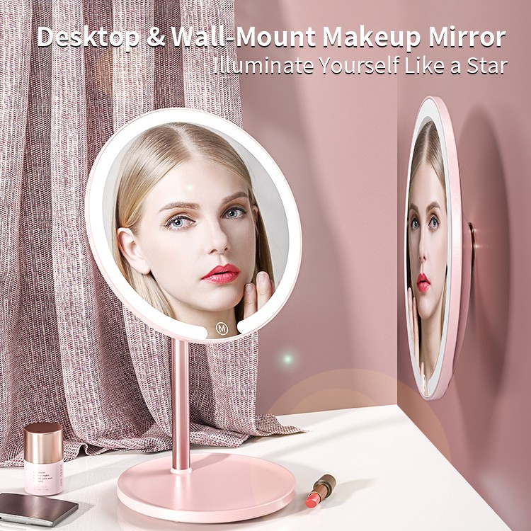 SM5D10X Magnifying Upgraded Version Compact Cosmetic Makeup Mirror With Led Lights