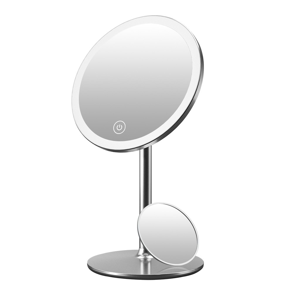 SM3D Aluminum High Illumination Rechargeable Desktop Lighted Makeup Mirror